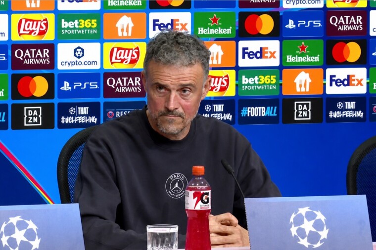 — Luis Enrique avant Bayern-PSG : «Demain, on va chercher à surmonter une équipe sensationnelle, la plus forte qu’on ait affrontée.»