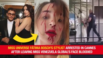 Miss Univers : arrestation du styliste de Fátima Bosch, obligée de fuir Cannes. (Vidéo de l'arrestation : Jordi Martin)
