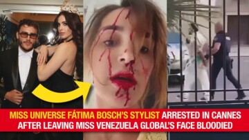 Miss Univers : arrestation du styliste de Fátima Bosch, obligée de fuir Cannes. (Vidéo de l'arrestation : Jordi Martin)