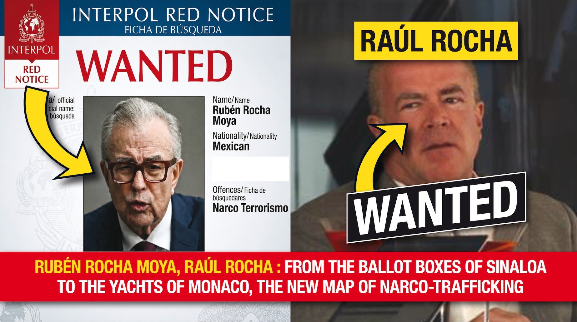 Raúl Rocha, Rubén Rocha Moya: from the ballot boxes of Sinaloa to the yachts of Monaco, the new map of drug trafficking