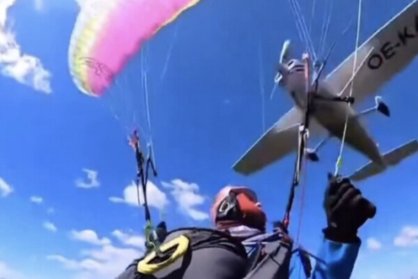 VIDÉO - Une pilote de parapente percutée par un avion en plein vol en Autriche