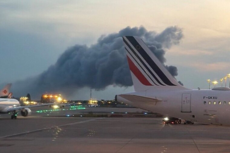 Un vaste incendie près de Roissy sans impact sur le trafic aérien