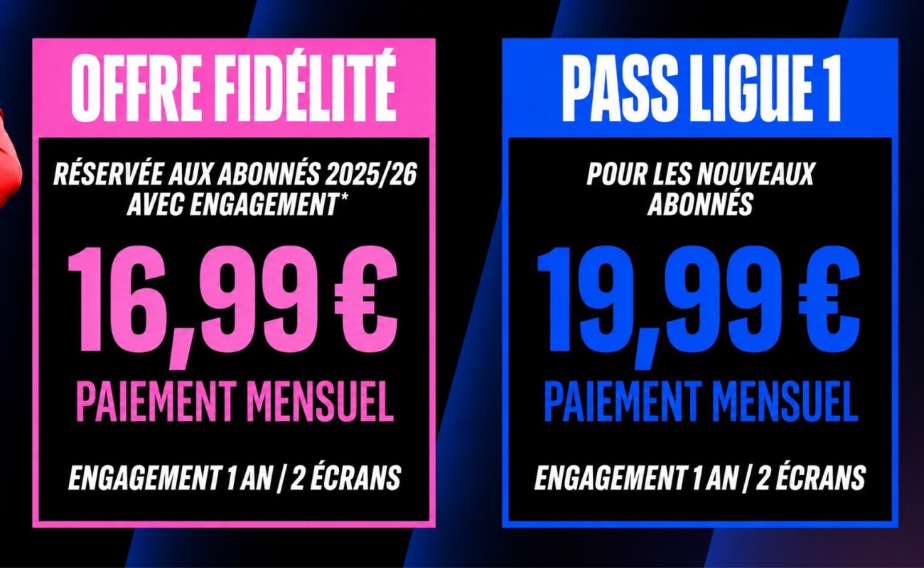 Ligue 1+ officialise ses tarifs: 19,99€ par mois en 2026-2027 (16,99€ pour les anciens abonnés) 16,99€ pour les anciens abonnés