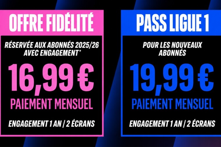Ligue 1+ officialise ses tarifs: 19,99€ par mois en 2026-2027 (16,99€ pour les anciens abonnés) 16,99€ pour les anciens abonnés