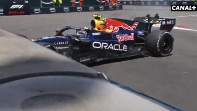 Grand Prix de Monaco : Leclerc frappe fort lors des essais libres — Grand Prix de Monaco : Leclerc frappe fort lors des essais libres, Hadjar dans le mur