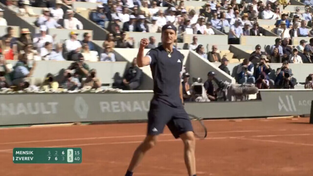 — Roland-Garros : Zverev bat Mensik et file en finale — Roland-Garros : Zverev bat Mensik et file en finale