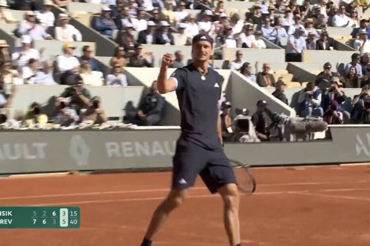 — Roland-Garros : Zverev bat Mensik et file en finale