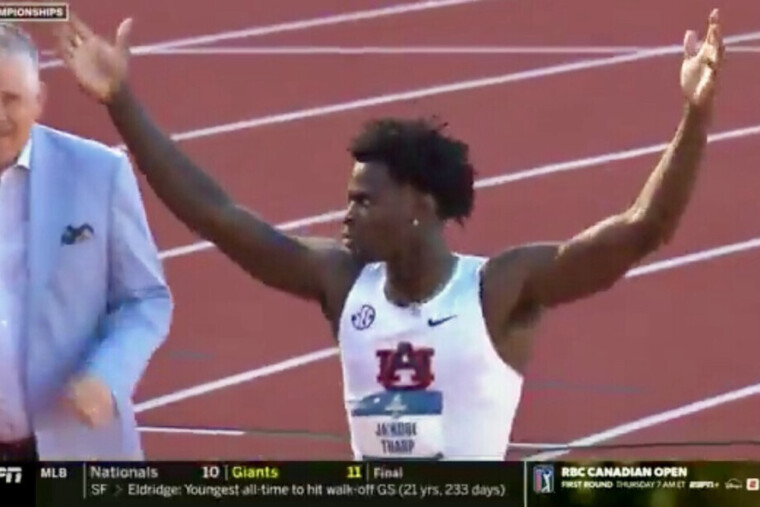 — La sensation ! L’universitaire Ja’Kobe Tharp bat le record du monde du 110m haies