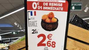 Insolite - Carrefour affiche une promotion de un centime sur des abricots : 2,68€ au lieu de 2,69€
