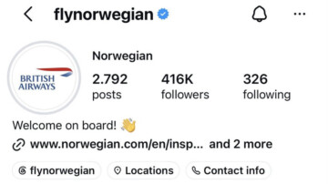 Insolite - Norwegian remplace son logo par celui de British Airways après l’élimination de la Norvège