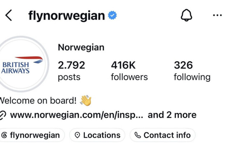 Insolite - Norwegian remplace son logo par celui de British Airways après l’élimination de la Norvège