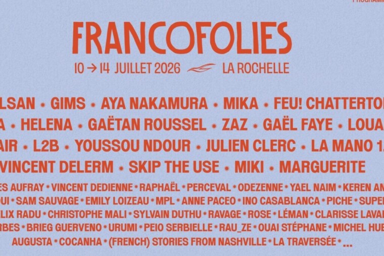 Francofolies de La Rochelle : Aya Nakamura, Orelsan et Julien Clerc attendus sous une chaleur écrasanteFrancofolies de La Rochelle : Aya Nakamura, Orelsan et Julien Clerc attendus sous une chaleur écrasante