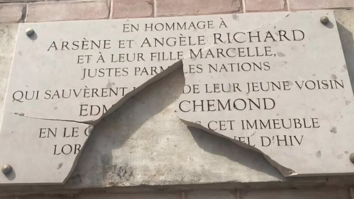 Une plaque de Justes vandalisée à Paris avant la commémoration du Vel d’Hiv