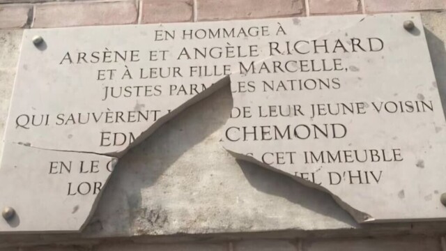 Une plaque de Justes vandalisée à Paris avant la commémoration du Vel d’Hiv