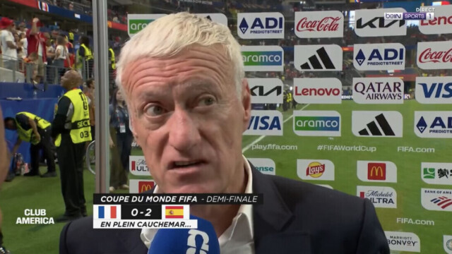 — Didier Deschamps mauvais perdant: «Est-ce que l’arbitre a le niveau pour une demi-finale de Coupe du monde?» — Didier Deschamps mauvais perdant: «Est-ce que l’arbitre a le niveau pour une demi-finale de Coupe du monde?»