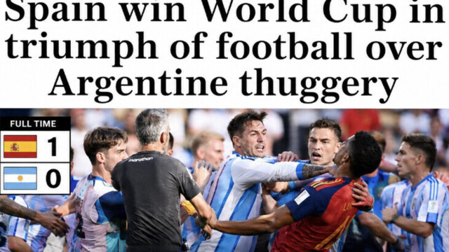 — «Football 1, Crime 0» : la presse anglaise étrille l’Argentine après la finale de la Coupe du monde «Football 1, Crime 0» : la presse anglaise étrille l’Argentine après la finale de la Coupe du monde