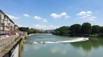 Le Pô envahi par les algues à Turin, des équipes mobilisées pour dégager le fleuve