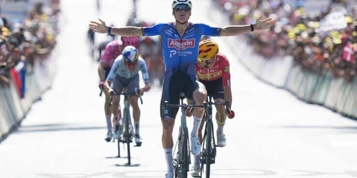 Van der Poel s’impose au sprint sur la 9e étape du Tour raccourcie par la canicule