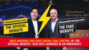 Miss Universe et Raúl Rocha perdent le contrôle du site officiel : un nouveau site lancé en urgence