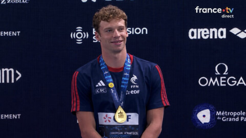 Natation : Léon Marchand champion d’Europe du 400m nage libre, deuxième médaille d’or en deux jours et record de France