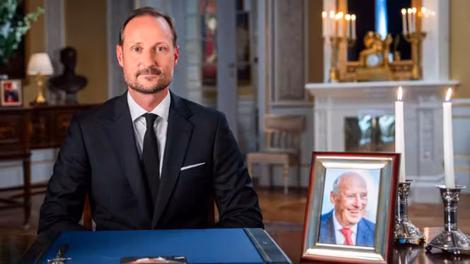 Norvège : Haakon VIII prononce son premier discours après la mort de Harald V