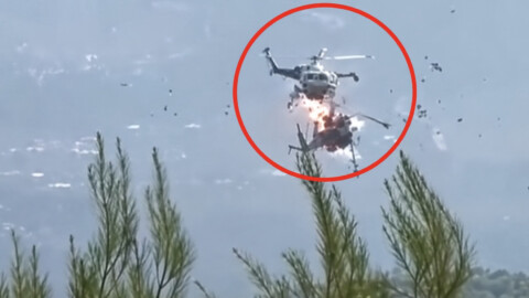 Vidéo choc - Deux hélicoptères de lutte contre les incendies se percutent en Grèce