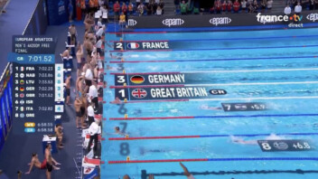 Championnats d’Europe de natation : Léon Marchand en feu, la France décroche l’argent sur le relais 4x200m nage libre