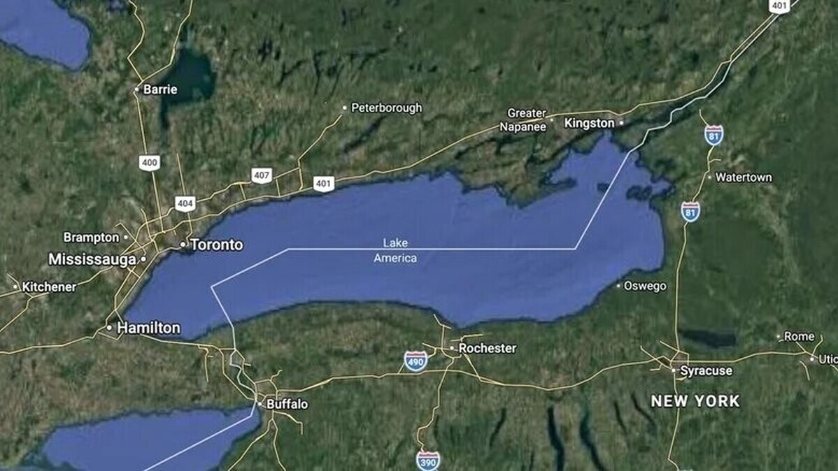 Google Maps rebaptise le lac Ontario « Lake America » pour les utilisateurs américains