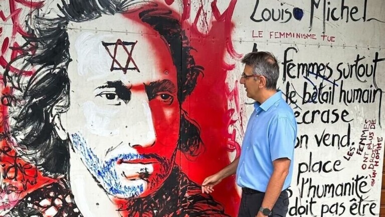Une fresque de Louise Michel vandalisée en Dordogne