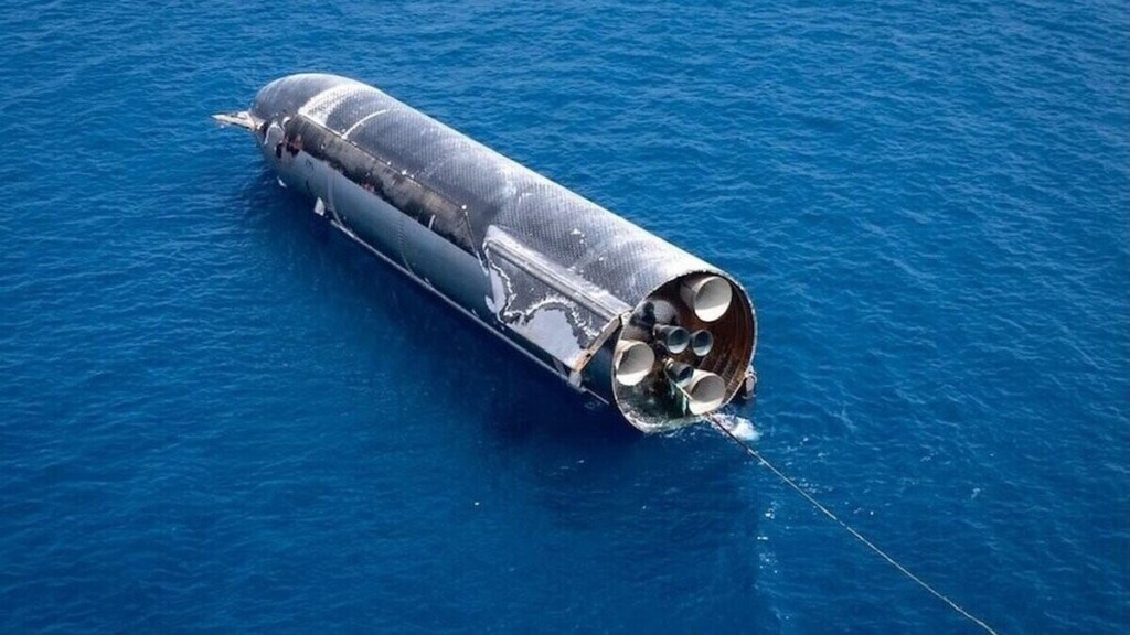 Une fusée SpaceX repérée au large de l’île Christmas après un amerrissage