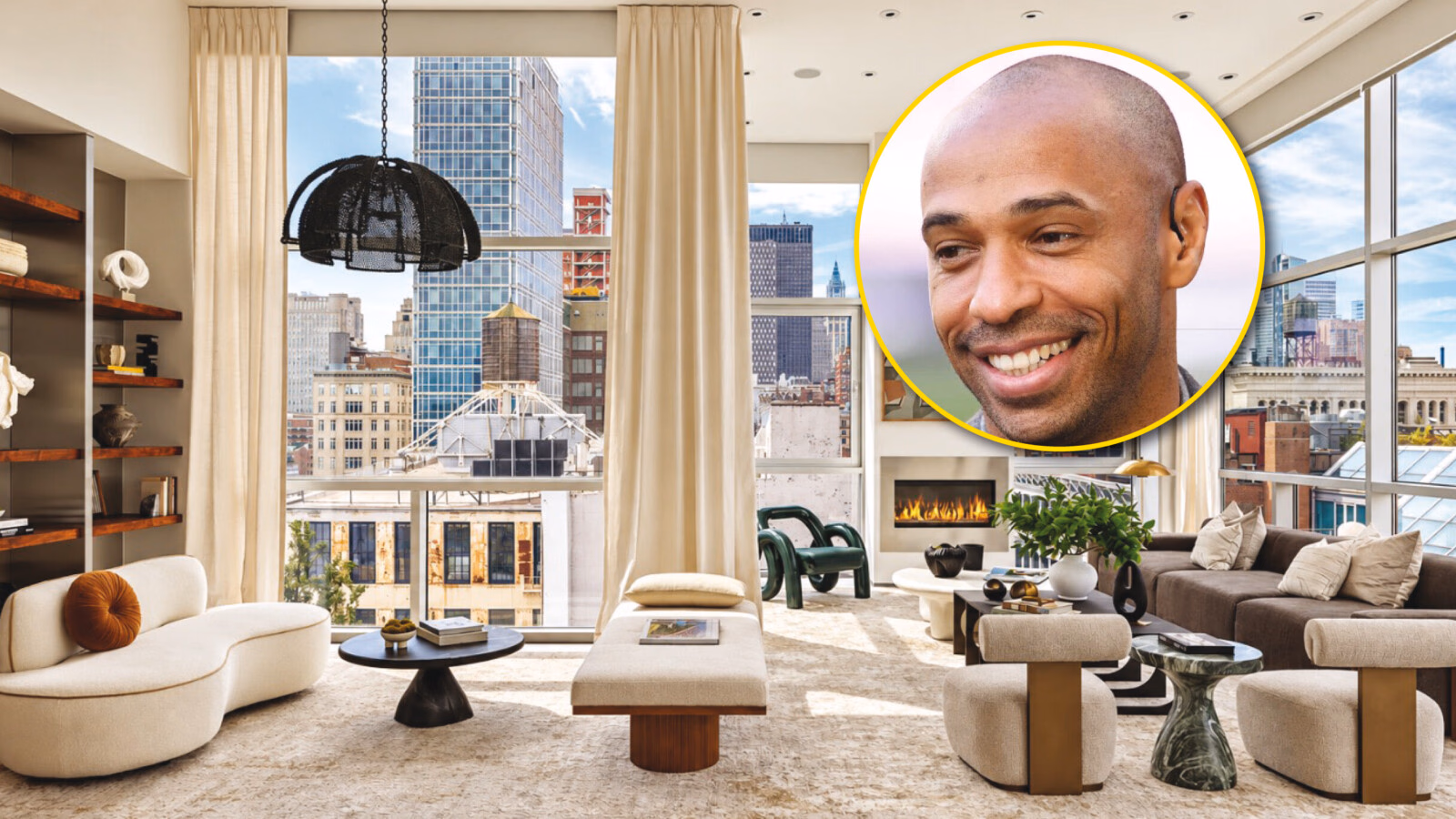 Thierry Henry met en vente son penthouse de New York 25 millions de dollars, 16 ans après l’avoir acheté 14,85 millions