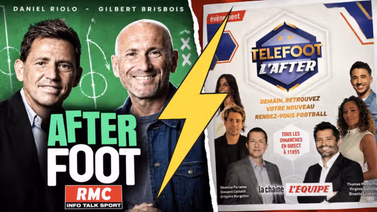 Plagiat ? L’Équipe lance «Téléfoot, L’After» et copie sans gêne «L’After Foot» de RMC. Gilbert Brisbois hallucine