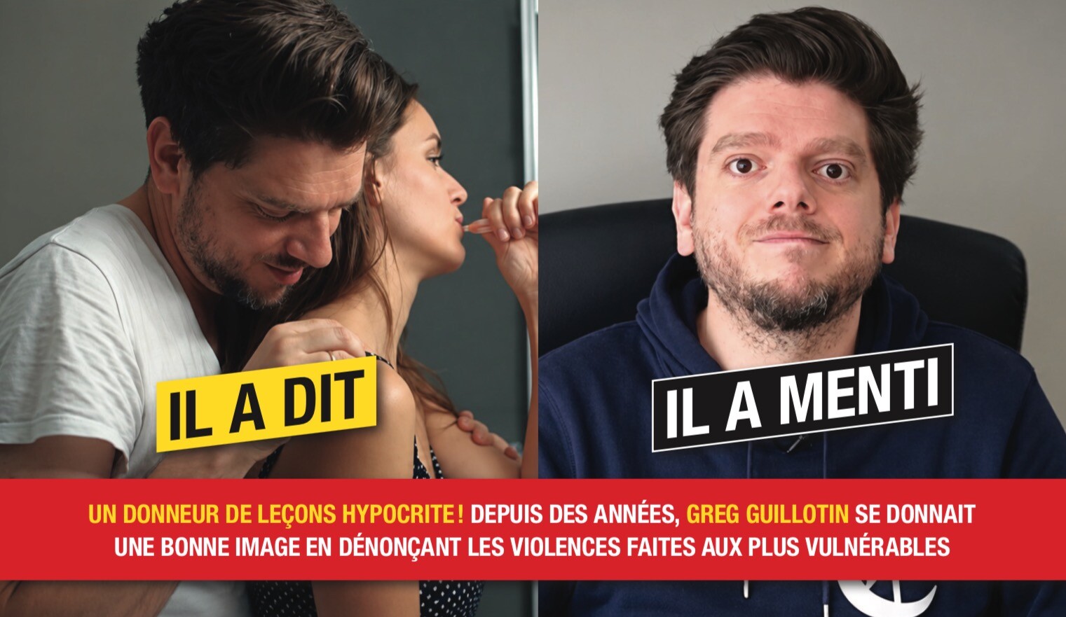 ENQUÊTE ENTREVUE - Greg Guillotin, le donneur de leçons rattrapé par ses actes: il prônait le respect, le consentement et l’empathie alors qu'il frappait sa compagne