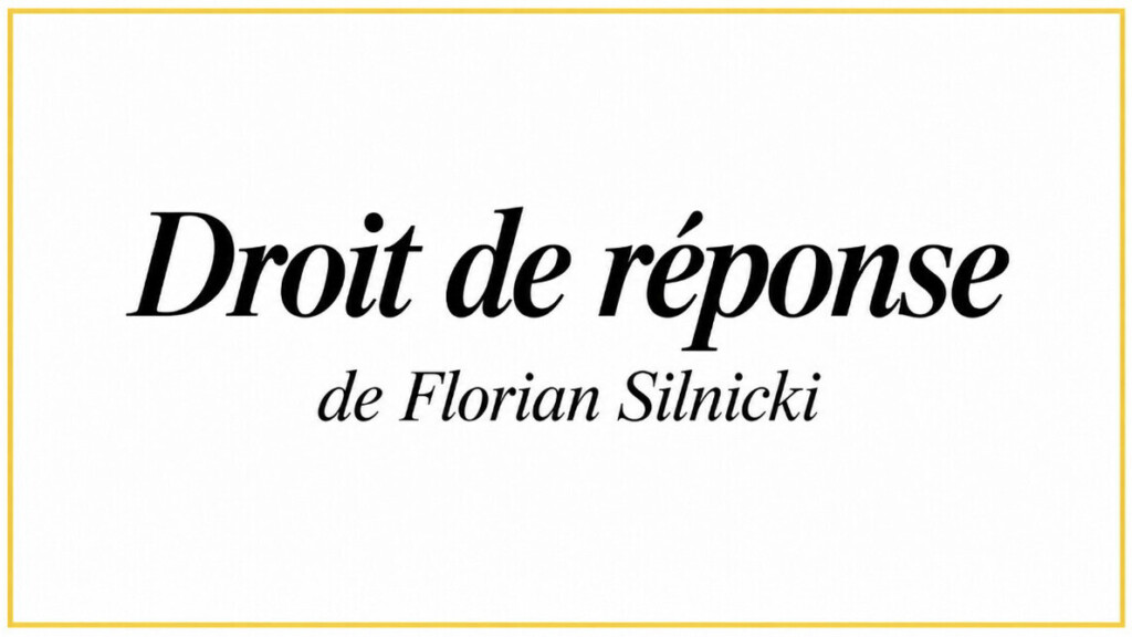 Droit de réponse de Florian Silnicki