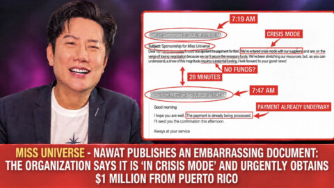 Miss Universe - Nawat publie un document embarrassant: l’organisation se dit «en mode crise» et obtient en urgence 1 million de dollars de Puerto Rico