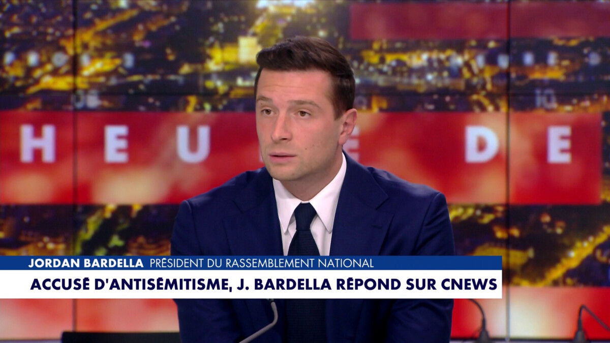 Accusé d’antisémitisme, Jordan Bardella répond sur CNews: «Ces propos sont parfaitement délirants, ils ne sont pas les miens»