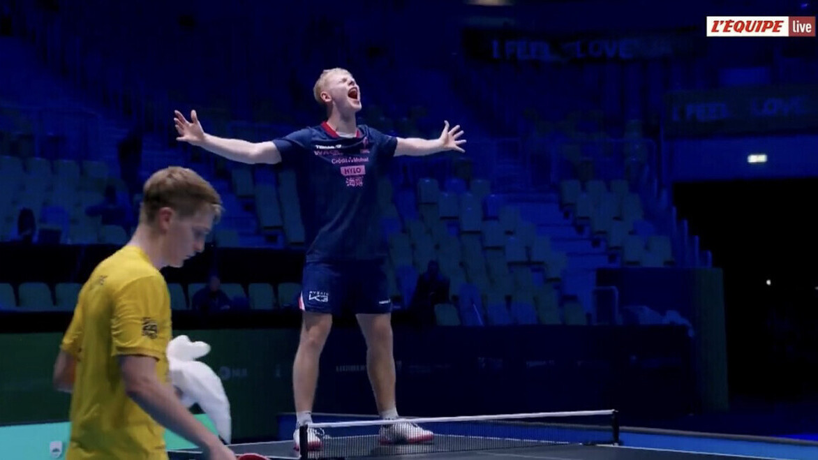 Tennis de table : Félix Lebrun champion d’Europe en simple après une finale renversante, un deuxième sacre en deux jours