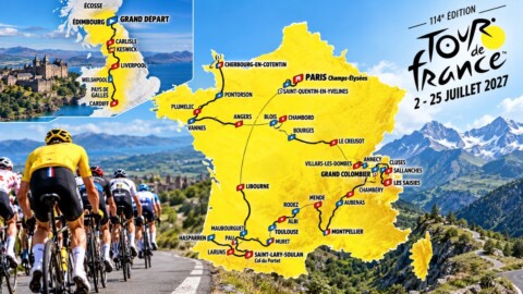 Tour de France 2027 : départ historique en Écosse — Tour de France 2027 : départ historique en Écosse, Grand Colombier, Alpes et Pyrénées, découvrez les 21 étapes du parcours
