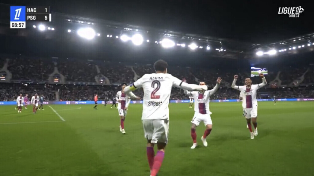 Ligue 1 : le PSG écrase Le Havre (5-1), triplé d’Achraf Hakimi