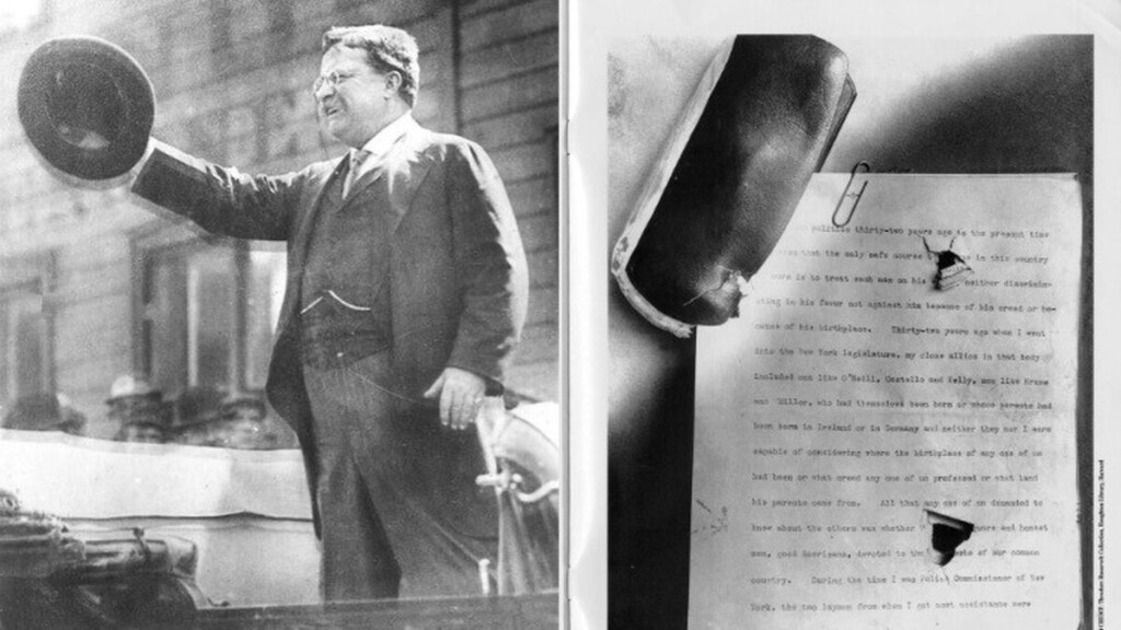 Ça s'est passé un 14 octobre: en 1912, Theodore Roosevelt reçoit une balle en pleine poitrine et prononce quand même son discours