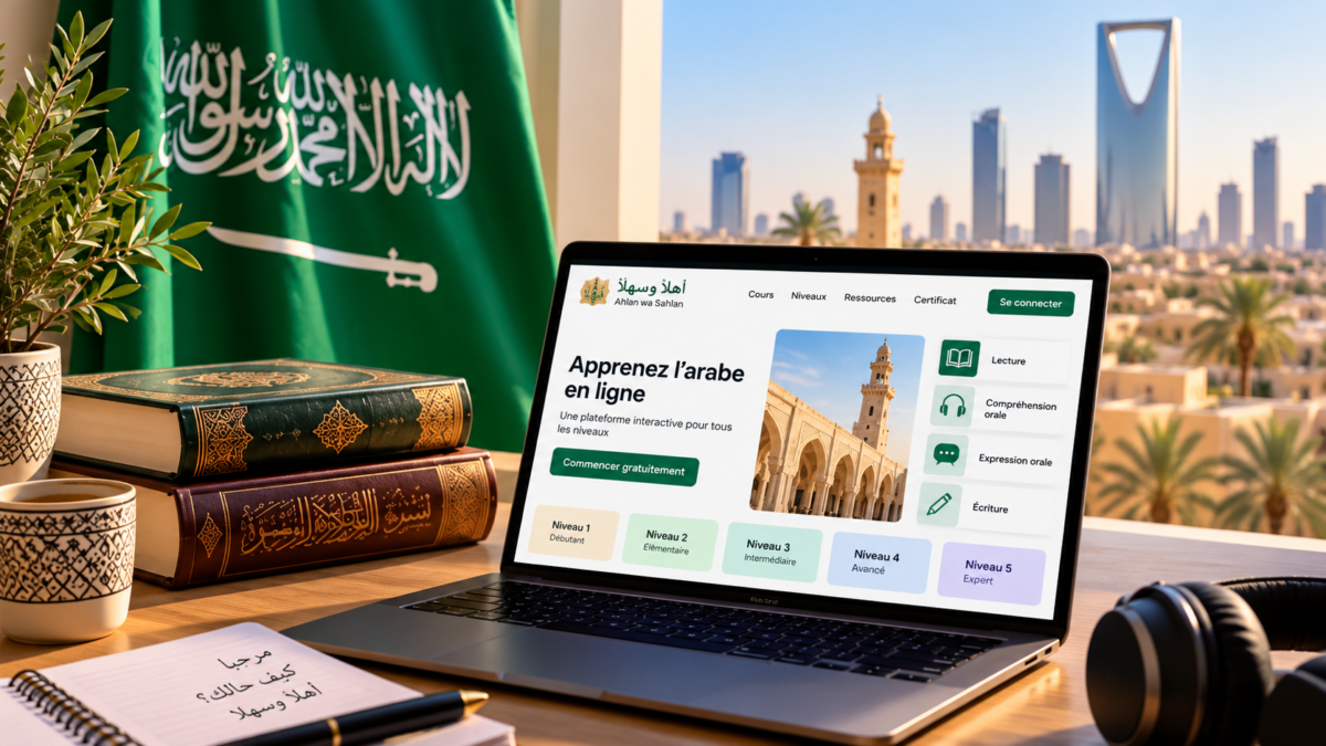Arabie saoudite : des cours d'arabe en ligne accessibles aux débutants comme aux plus expérimentés