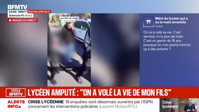 «On lui a volé sa vie»: la mère du lycéen de 15 ans, qui a eu la main arrachée à Lens, annonce porter plainte