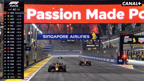 Formule 1 : Max Verstappen triomphe à Singapour devant Charles Leclerc et Kimi Antonelli, le titre se rapproche pour le prodige italien