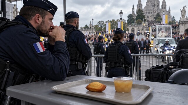 Scandale lors de la visite du pape en France: des policiers mobilisés pendant 12h n'ont reçu qu'une madeleine et une compote pour leurs repas du midi et du soir