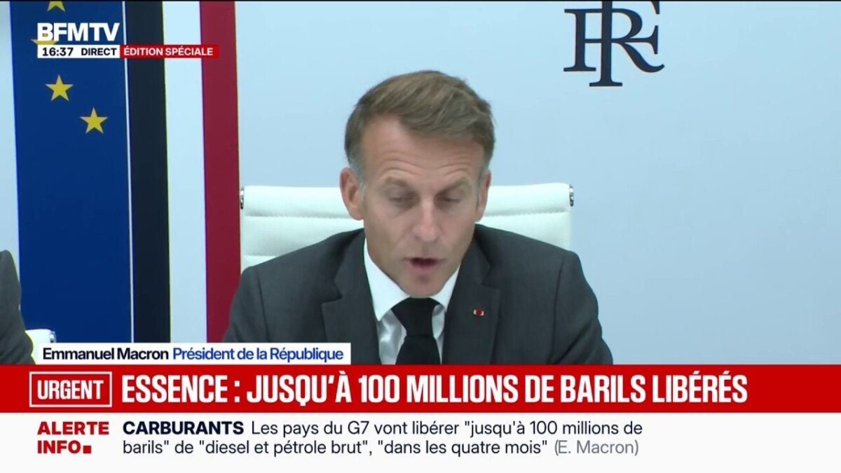 Crise des carburants : Macron annonce le déblocage de jusqu’à 100 millions de barils par le G7
