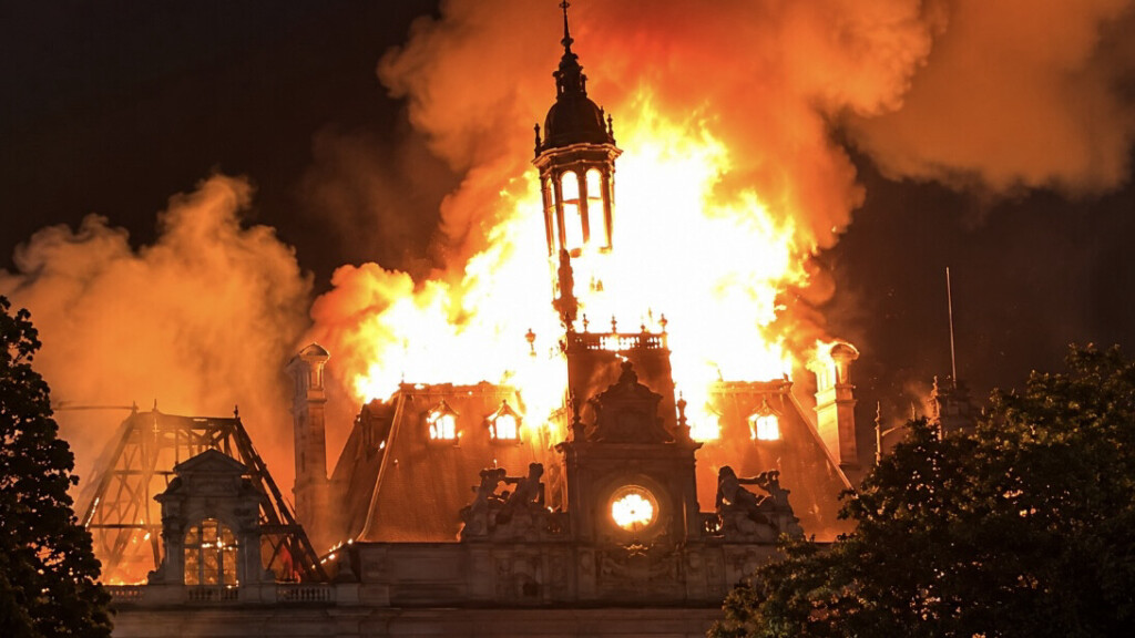 VIDÉO - La mairie de Limoges ravagée par les flammes, la salle des mariages et l’état civil détruits